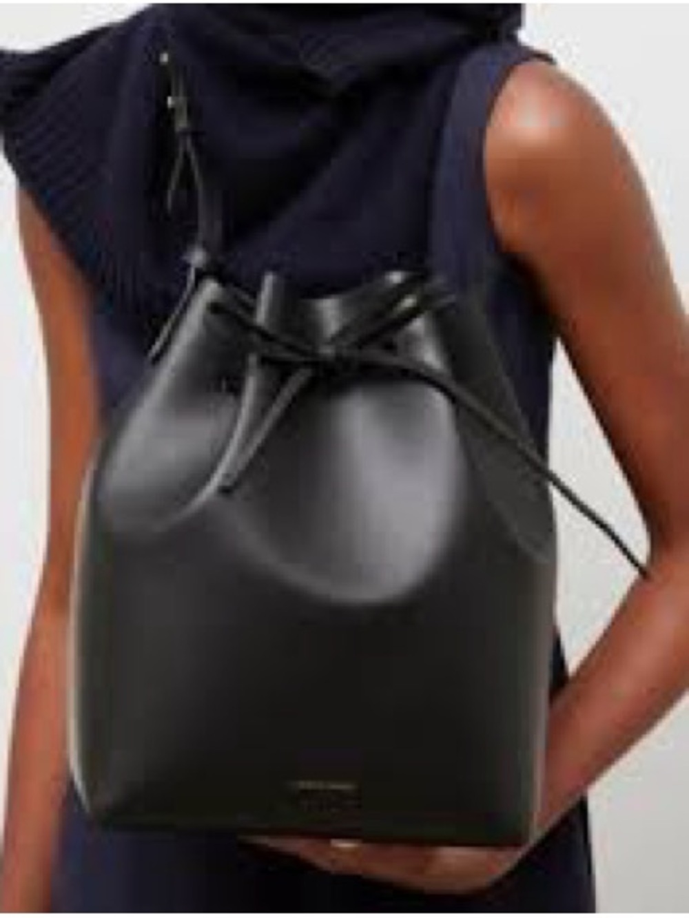 Mansur Gavriel Black Blue Shoulder Bag